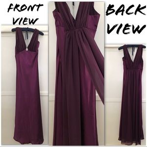 Purple satin bridesmaid 👗 dress